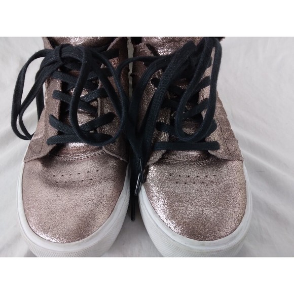 Supra Skytop Sneakers Skate Shoes Pink Metallic Rose Gold Womens Size 7 - Picture 11 of 11